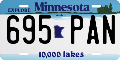MN license plate 695PAN