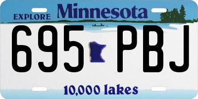 MN license plate 695PBJ