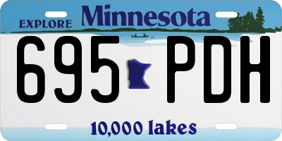 MN license plate 695PDH