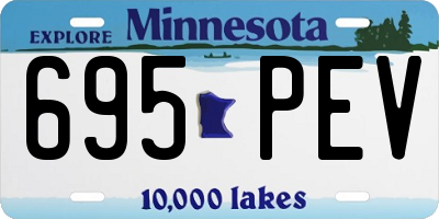 MN license plate 695PEV