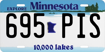 MN license plate 695PIS