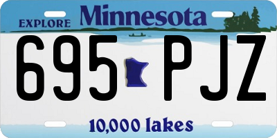 MN license plate 695PJZ