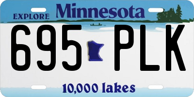 MN license plate 695PLK