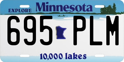 MN license plate 695PLM