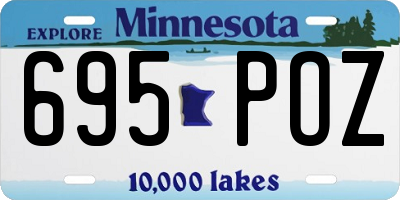 MN license plate 695POZ