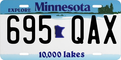 MN license plate 695QAX