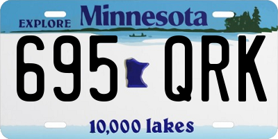 MN license plate 695QRK