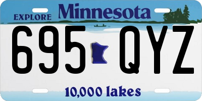 MN license plate 695QYZ
