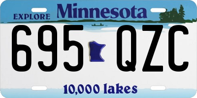 MN license plate 695QZC