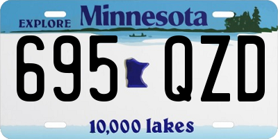 MN license plate 695QZD