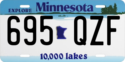 MN license plate 695QZF
