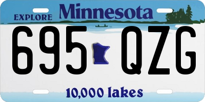 MN license plate 695QZG