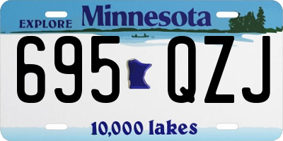 MN license plate 695QZJ