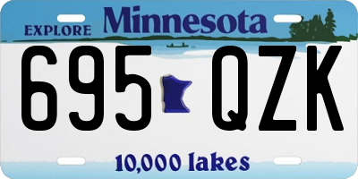 MN license plate 695QZK