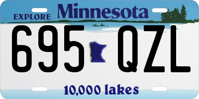 MN license plate 695QZL