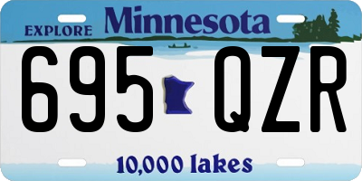 MN license plate 695QZR