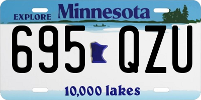 MN license plate 695QZU