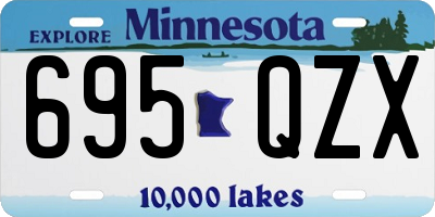 MN license plate 695QZX
