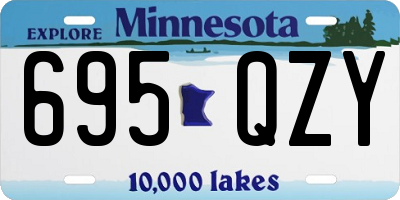 MN license plate 695QZY