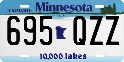 MN license plate 695QZZ