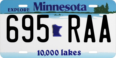 MN license plate 695RAA