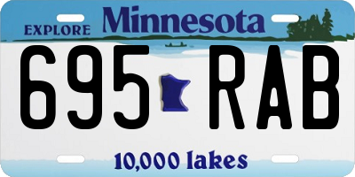 MN license plate 695RAB