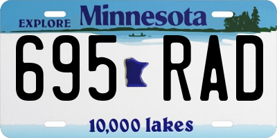 MN license plate 695RAD