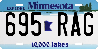 MN license plate 695RAG