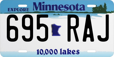 MN license plate 695RAJ