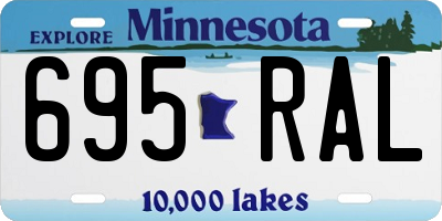 MN license plate 695RAL