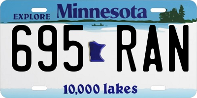 MN license plate 695RAN