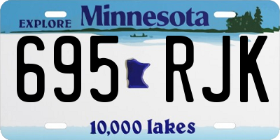 MN license plate 695RJK