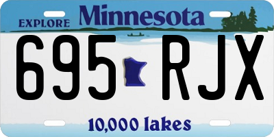 MN license plate 695RJX