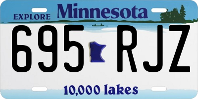 MN license plate 695RJZ