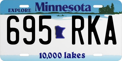 MN license plate 695RKA