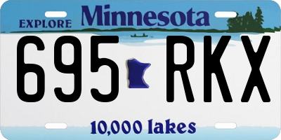 MN license plate 695RKX