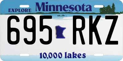 MN license plate 695RKZ