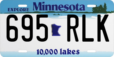 MN license plate 695RLK