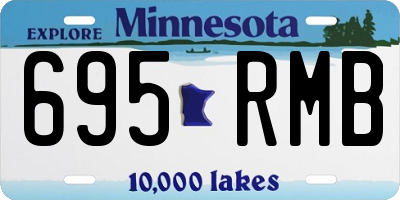 MN license plate 695RMB
