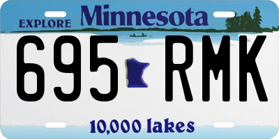 MN license plate 695RMK