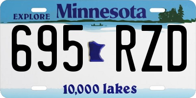 MN license plate 695RZD