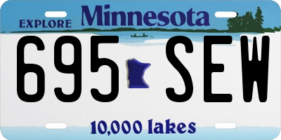 MN license plate 695SEW