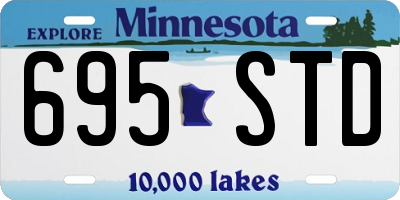 MN license plate 695STD