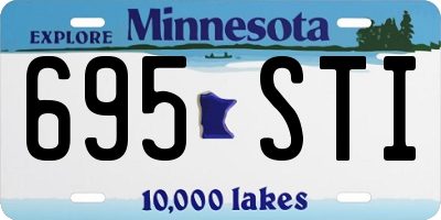 MN license plate 695STI