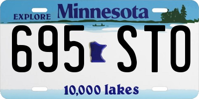 MN license plate 695STO