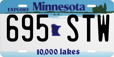MN license plate 695STW