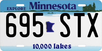 MN license plate 695STX