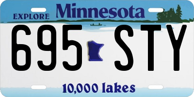 MN license plate 695STY