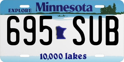 MN license plate 695SUB