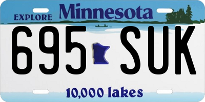 MN license plate 695SUK